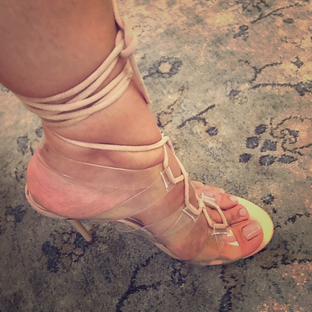 ZARA Vinyl high heels